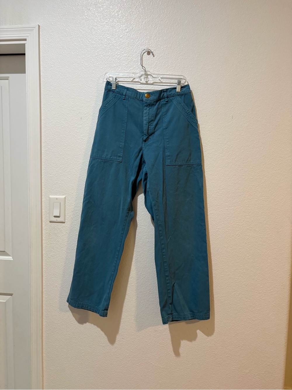 Big Bud Press Teal Straight-Leg Utility Pants